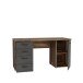 Schreibtisch >Balu< Old Wood / Betonoptik Dunkelgrau - 145x76,3x60cm (B/H/T)