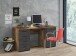 Schreibtisch >Balu< Old Wood / Betonoptik Dunkelgrau - 145x76,3x60cm (B/H/T)