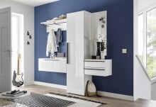 Garderoben-Set >Natalie< in Weiß - 209x197x35cm (BxHxT)