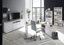 Schreibtisch >Barbara< in Sibiu-Lärche - 177x76x130cm (BxHxT)