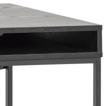Schreibtisch >Carney< in Esche Schwarz aus Metall - 110x75x45cm (BxHxT)