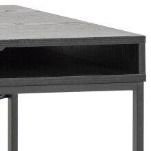 Schreibtisch >Carney< in Esche Schwarz aus Metall - 110x75x45cm (BxHxT)