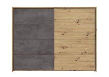Kleiderschrank >Melodie< in Artisan Eiche Nachbildung / Betonoxid