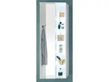 Hochschrank >Bella< in Weiß aus Glas -...