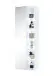 Hochschrank >Bella< in Weiß aus Glas - 55x160x30cm (BxHxT)