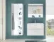 Hochschrank >Bella< in Weiß aus Glas - 55x160x30cm (BxHxT)