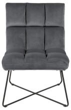 Esszimmerstuhl >Aalborg I< in Schwarz/matt aus Metall - 62x90cm (BxH)