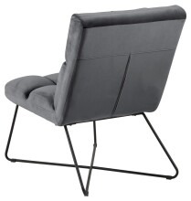 Esszimmerstuhl >Aalborg I< in Schwarz/matt aus Metall - 62x90cm (BxH)