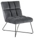 Esszimmerstuhl >Aalborg I< in Schwarz/matt aus Metall - 62x90cm (BxH)
