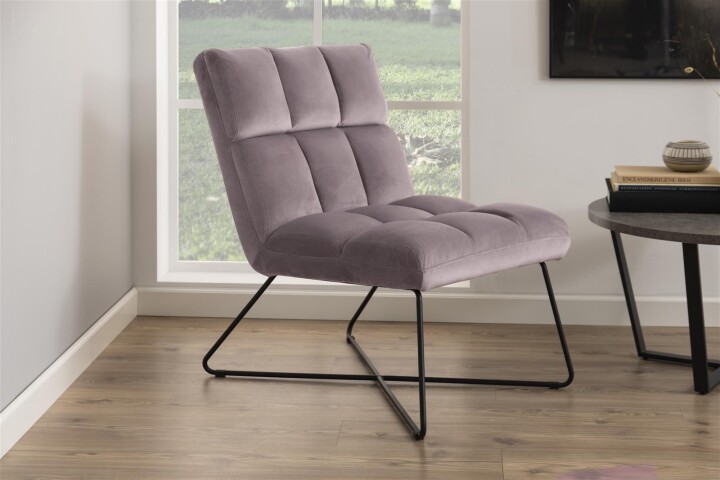 Esszimmerstuhl >Aalborg< in Dusty Rose aus Metall - 62x90x86cm (BxHxT)