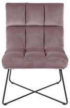 Esszimmerstuhl >Aalborg< in Dusty Rose aus Metall - 62x90x86cm (BxHxT)