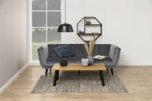 Hängeregal >Carney< in Wildeiche aus Metall - 77x77x20cm (BxHxT)