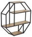 Hängeregal >Carney< in Wildeiche aus Metall - 77x77x20cm (BxHxT)
