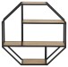 Hängeregal >Carney< in Wildeiche aus Metall - 77x77x20cm (BxHxT)