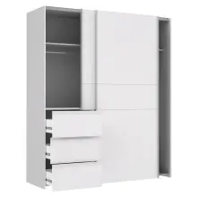Schwebetürenschrank >Zorana II< in Weiß...
