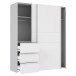 Schwebetürenschrank >Zorana II< in Weiß - 170,3x200,5x61,2cm (BxHxT)