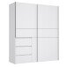 Schwebetürenschrank >Zorana II< in Weiß - 170,3x200,5x61,2cm (BxHxT)