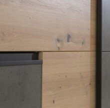 Schwebetürenschrank >Zorana< in Artisan Eiche - 200.1x200.5x61.2cm (BxHxT)