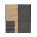 Schwebetürenschrank >Zorana< in Artisan Eiche - 200.1x200.5x61.2cm (BxHxT)