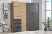 Schwebetürenschrank >Zorana< in Artisan Eiche - 200.1x200.5x61.2cm (BxHxT)