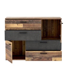 Kommode >Salford< in Old Wood Vintage - 124.9x95.9x41.3cm (BxHxT)