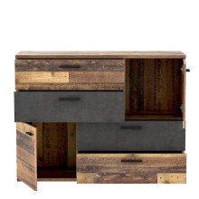Kommode >Salford< in Old Wood Vintage - 124.9x95.9x41.3cm (BxHxT)