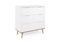 Kommode >Göteborg< in Weiß - 80x86.5x40cm (BxHxT)