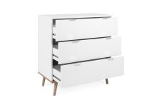 Kommode >Göteborg< in Weiß - 80x86.5x40cm (BxHxT)