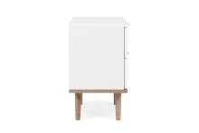 Nachtkonsole >Göteborg< in Weiß - 40x52x30cm (BxHxT)
