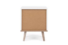 Nachtkonsole >Göteborg< in Weiß - 40x52x30cm (BxHxT)