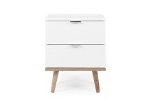 Nachtkonsole >Göteborg< in Weiß - 40x52x30cm (BxHxT)