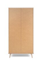Kleiderschrank >Göteborg< in Weiß - 90x180x55cm (BxHxT)