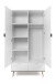 Kleiderschrank >Göteborg< in Weiß - 90x180x55cm (BxHxT)