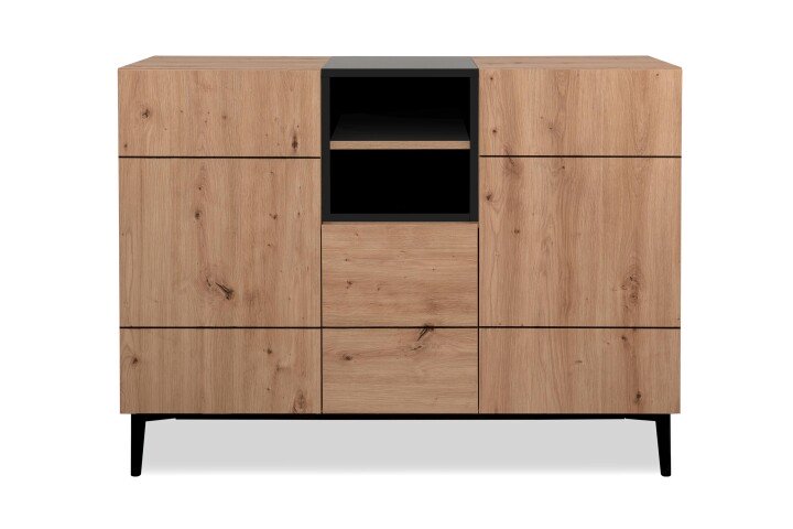 Kommode >Nola< in Artisan Eiche - 120x90x42cm (BxHxT)