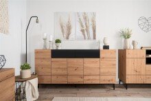 Sideboard >Nola< in Artisan Eiche - 180x90x42cm (BxHxT)