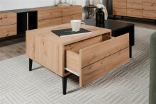 Couchtisch >Nola< in Artisan Eiche - 100x40x55cm (BxHxT)