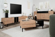 Couchtisch >Nola< in Artisan Eiche - 100x40x55cm (BxHxT)