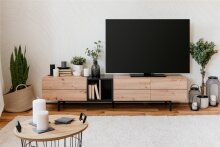 TV-Board >Nola< in Artisan Eiche - 195x48x37cm (BxHxT)
