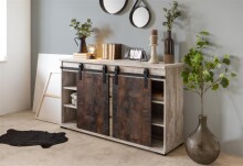 Kommode >Sevilla< in Industrial-Design Aratinga Kiefer - 140x87x40cm (BxHxT)