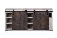 Sideboard >Sevilla< in Industrial-Design Aratinga Kiefer - 180x87x40cm (BxHxT)