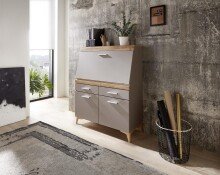 Sekretär >Secret< Basalt MDF, Absetzung Eiche...