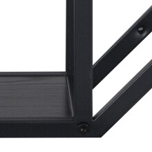 Hängeregal >Carney< in Esche Schwarz aus Metall - 77x77x20cm (BxHxT)