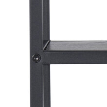 Hängeregal >Carney< in Esche Schwarz aus Metall - 77x77x20cm (BxHxT)