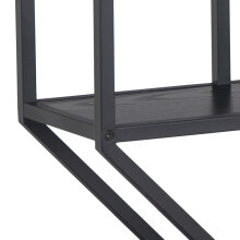 Hängeregal >Carney< in Esche Schwarz aus Metall - 77x77x20cm (BxHxT)