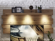 Wandboard >Lewes< in Artisan Eiche - 202x93x24cm...
