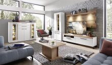 Wandboard >Lewes< in Artisan Eiche - 202x93x24cm (BxHxT)