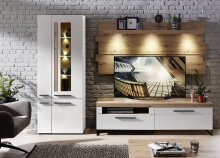 Wandboard >Lewes< in Artisan Eiche - 202x93x24cm (BxHxT)