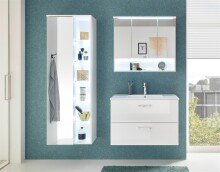 Spiegelschrank >Bella< in Weiß - 80x70x21cm (BxHxT)