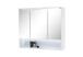Badezimmer-Set >Bella< (3-teilig) in Weiß aus Glas - 145x190x45cm (BxHxT)