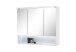 Badezimmer-Set >Bella< (3-teilig) in Weiß aus Glas - 145x190x45cm (BxHxT)
